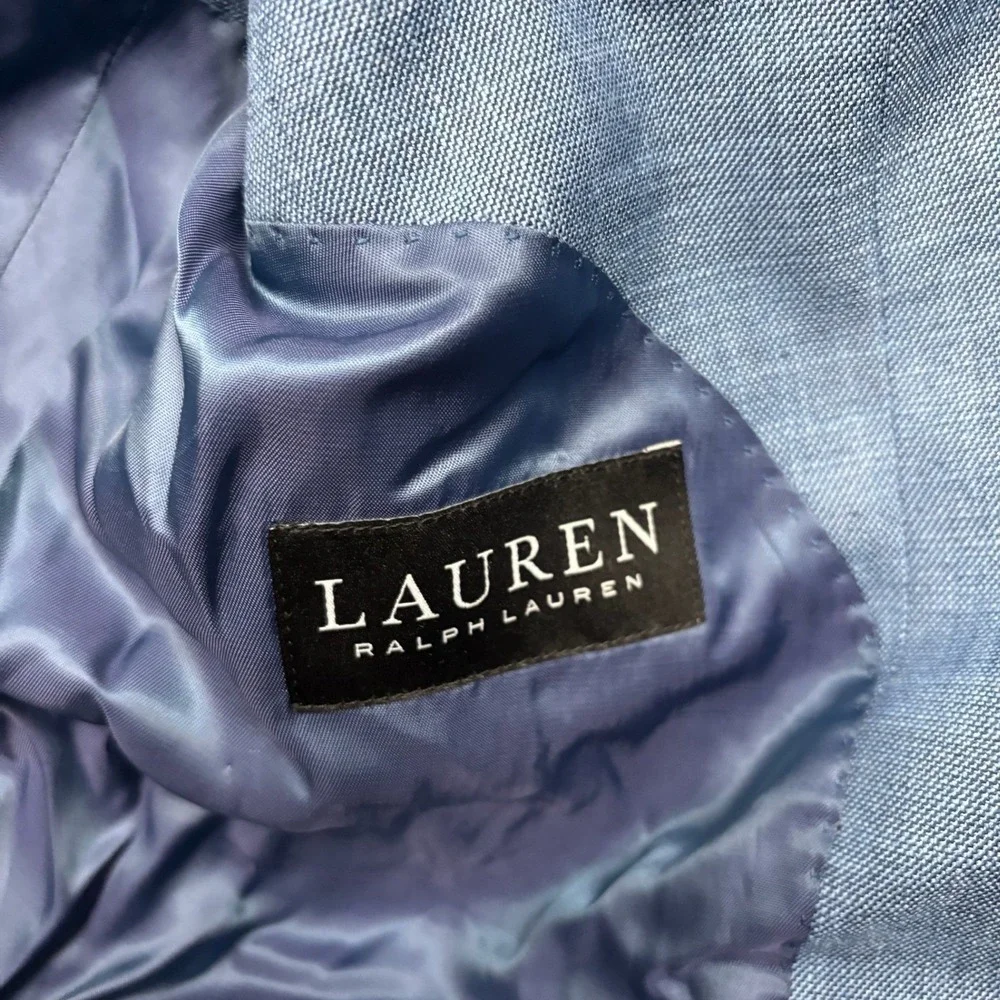 Lauren Ralph Lauren Mens 48R Light Blue Two Button Blazer Sport Coat 9471